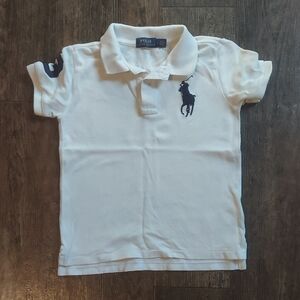 Polo by Ralph Lauren Kids White Polo Shirt with Navy Logo